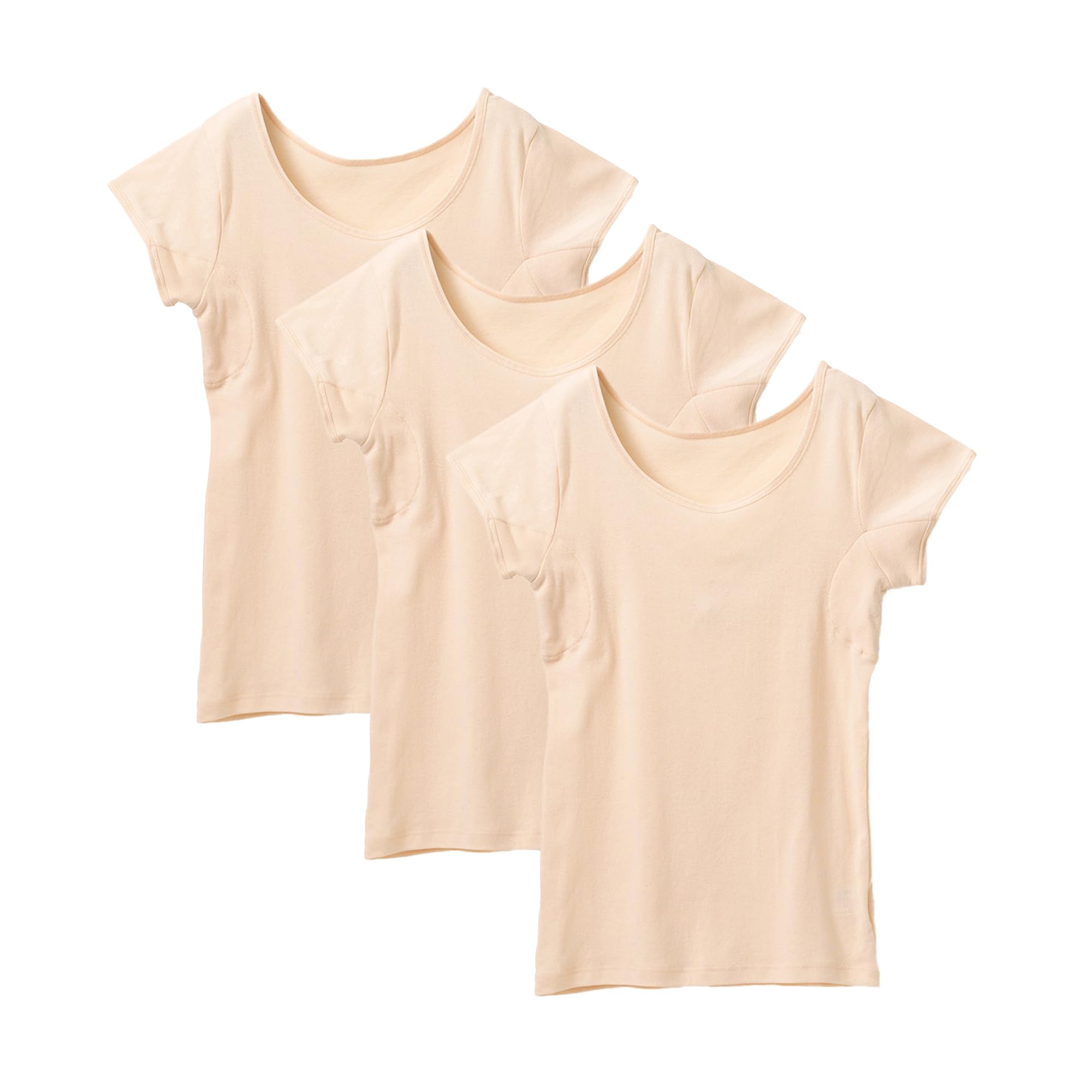 

Shirasagi Вязаный Сухой Французский Шорт с Потом Бежевый 3 шт., Телесный, 100% Хлопок, Рукав, Рукав, Влагоотводящее Белье, Женский, Вкладыши, M9482P-E, LL,