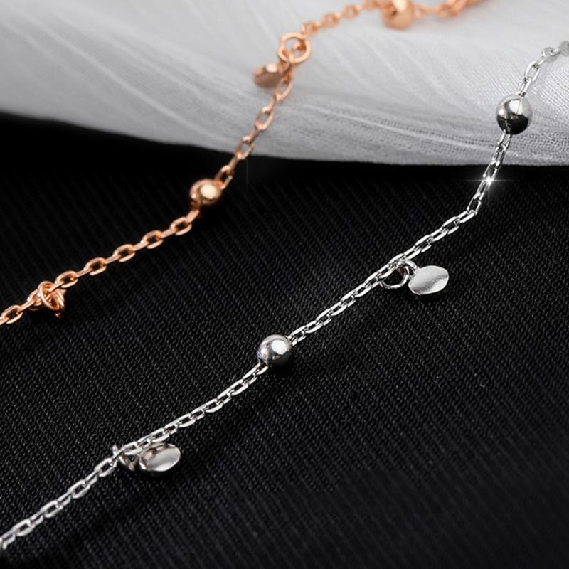 Choker Necklaces for Women Real 925 Silver Geometric Irregular Round Necklaces Clavicle Chain Cute Jewelry Accessories