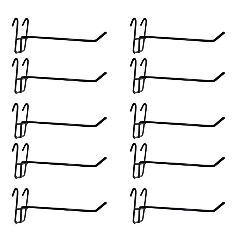 10 Piezas Ganchos para Panel de Malla Reutilizables Colgadores para Panel de Malla Metal Resistente al Desgaste Gancho de Almacenamiento Soporte de Exhibición de Joyería Removible