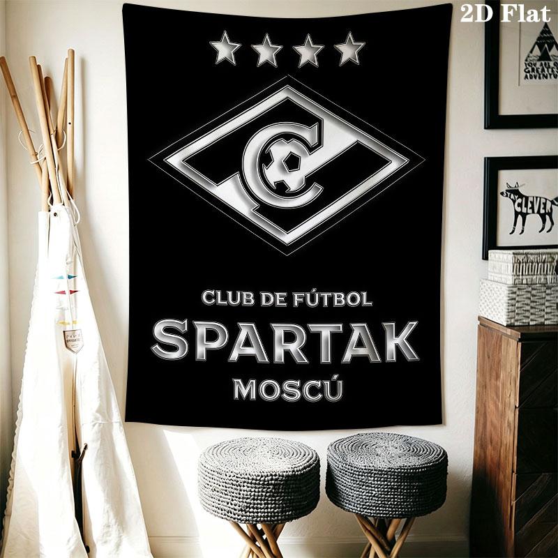 Spartak Moscow Fight Wall Hanging Printed Fabric Blanket Decorative Tapestries for Bedroom Living Room Home Decor