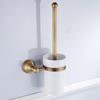 Vintage Wall Mounted Toilet Brush Holders Elegant Design Ergonomic Handle Toilets Brushes Stand Upgrades for Bathroom