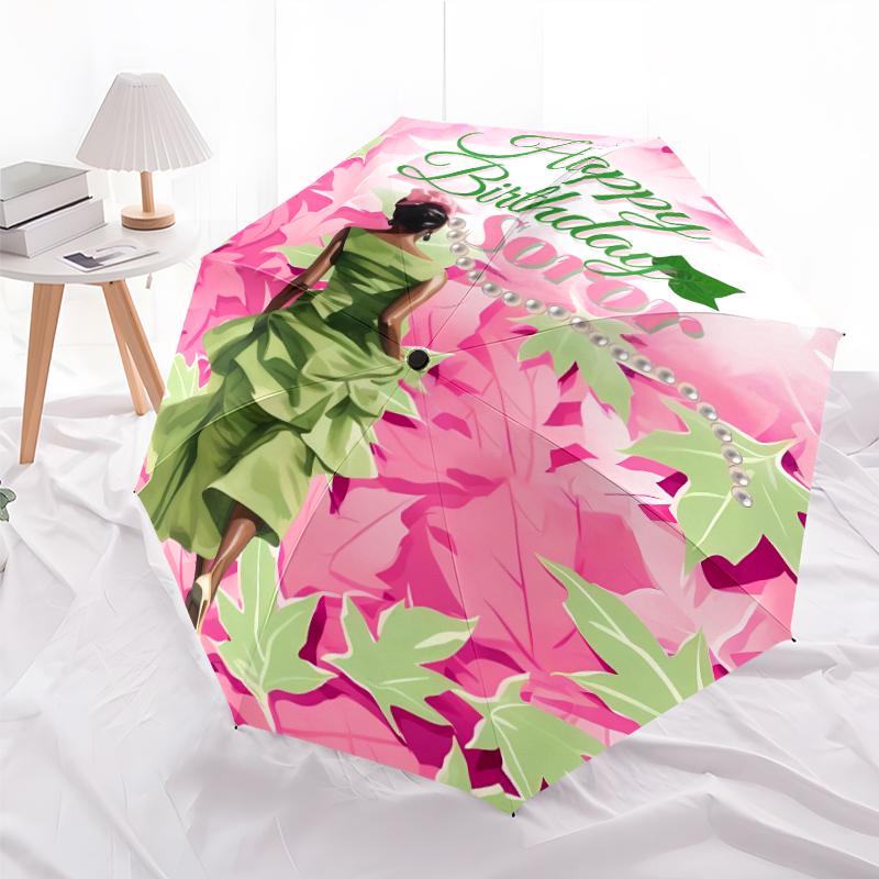 Printed AKA Logo5-Printed Folding Umbrella,Outdoor,Leisure,And Travel Umbrella,Durable Umbrella Fabric,Birthday And Holiday Gift