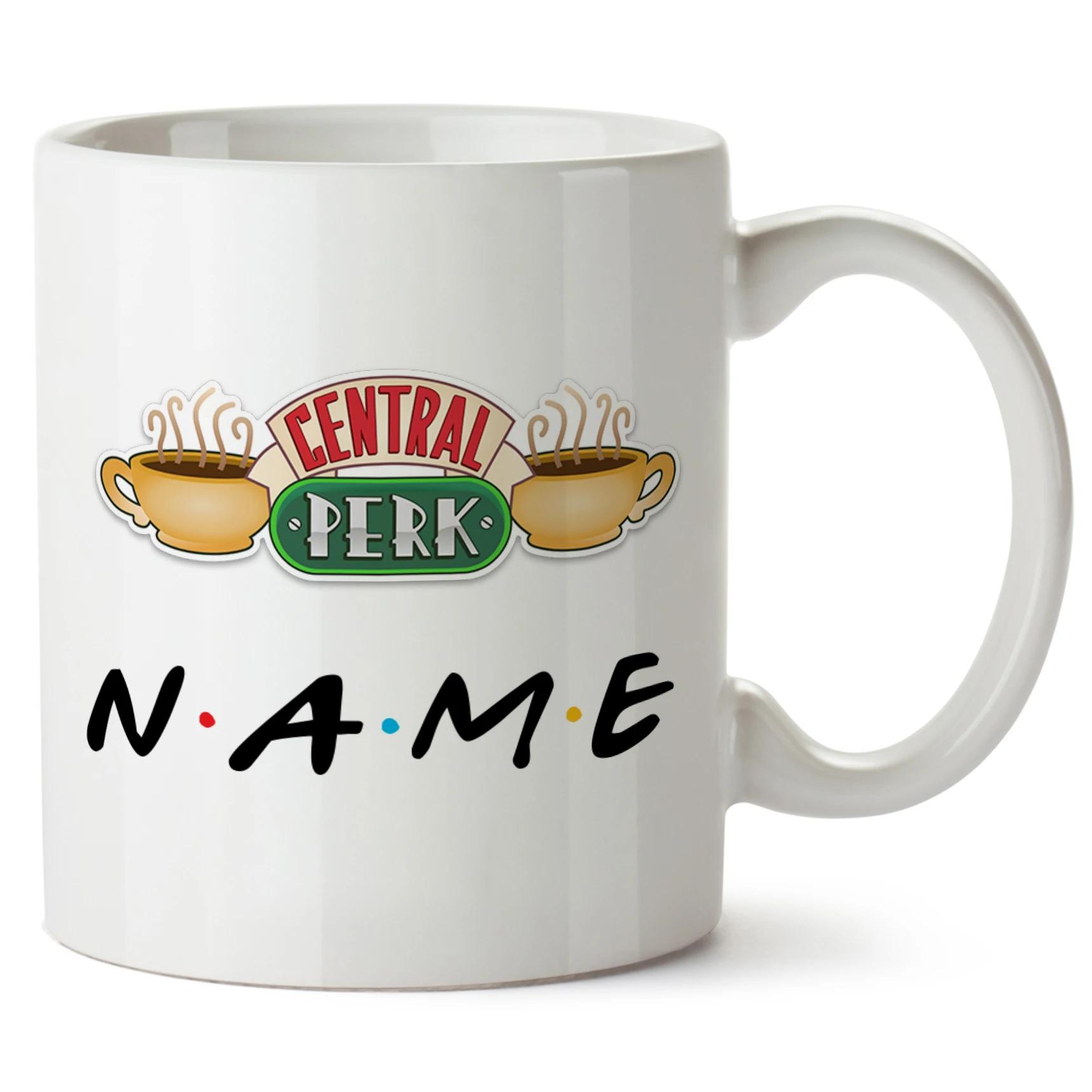 

11oz Ceramic Wholesale Coffee Mug Personalised Friends Tv Show Central Perk Mug Cup Dropshipping Christmas Mugs Free Shipping 301-400ml белый