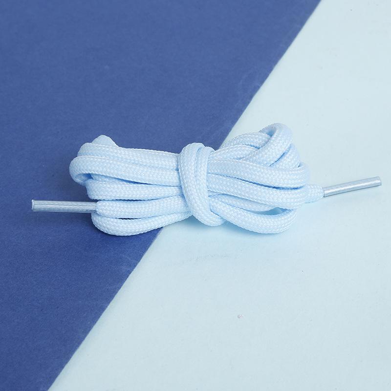 White Polyester Round Shoelaces for Hiking, Dad Sneakers, & Basketball Shoes
