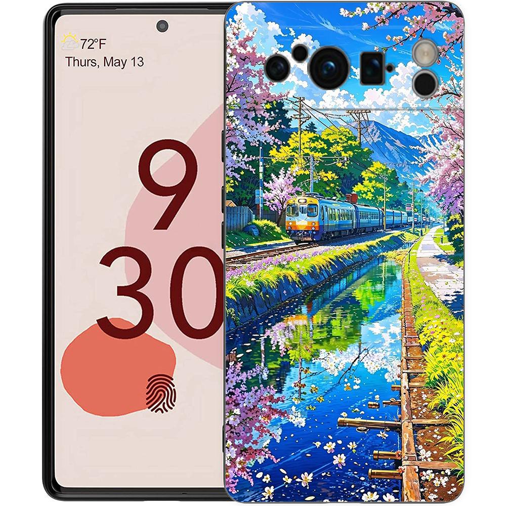 Landscape Japan Series Aestheticism Scenery Phone Case For Google Pixel 9 8 7 6 Pro XL 8A 6A 7A 5G Soft Shockproof TPU Cover