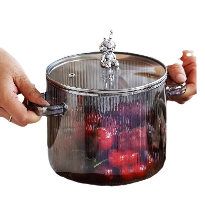 U-TOP Creative Bear Glass Soup Pot