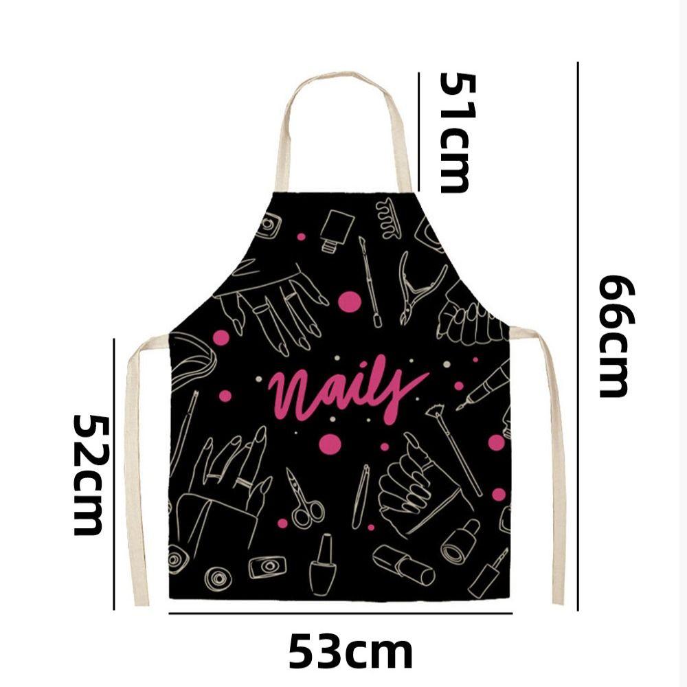 Nuovi Smalti per Unghie Rossetti Modelli Grembiuli da Nail Artist Anti-macchia Lino Grembiule Regali Cottura Bavoir Adulto Salone