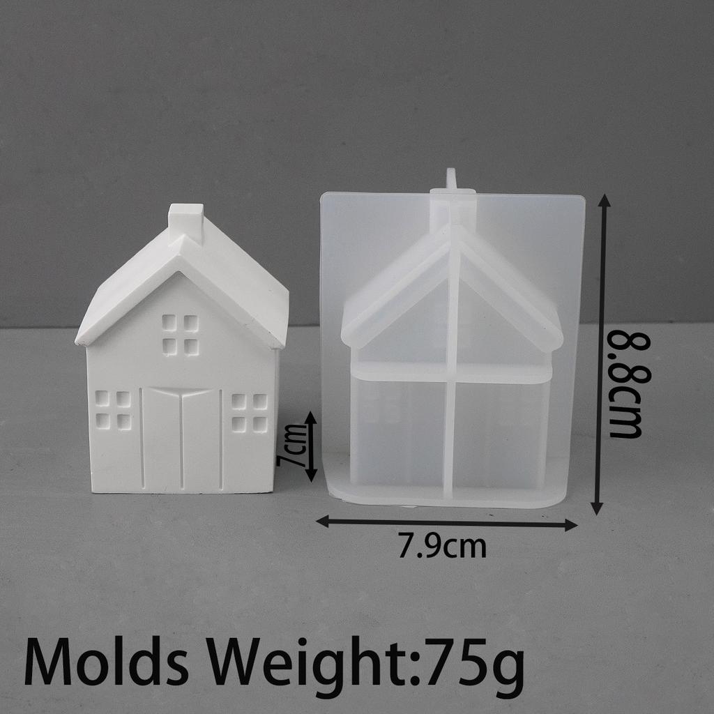 Forma silikonowa 3D Dom na świece DIY Ręcznie robiona Domy z oknami Formy na mydło aromatyczne Forma do odlewania gipsu żywicznego Dekoracja domu Rzemiosło Prezenty