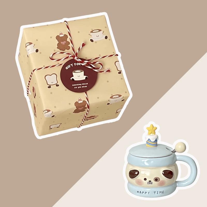 Qiwei Cute Ceramic Mug Gift Set
