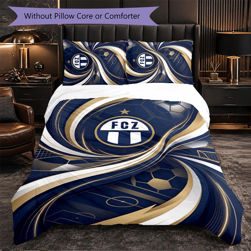 Biancheria da letto a tema FC Zürich Set 3 Pezzi Copripiumino Biancheria da letto decorativa per camera da letto per adolescenti Decorazione per la casa