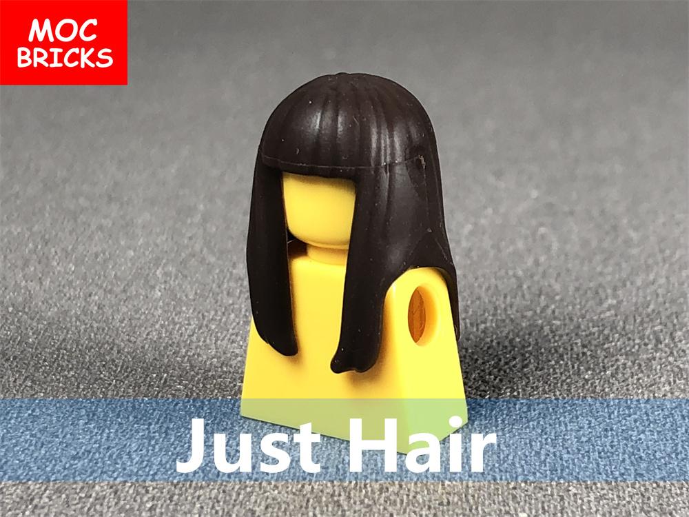 5 Stück/Los MOC Steine Weibliche Haare Zusammengebaute Partikel Bausteine Zubehör Kinderspielzeug Plastikpuppen