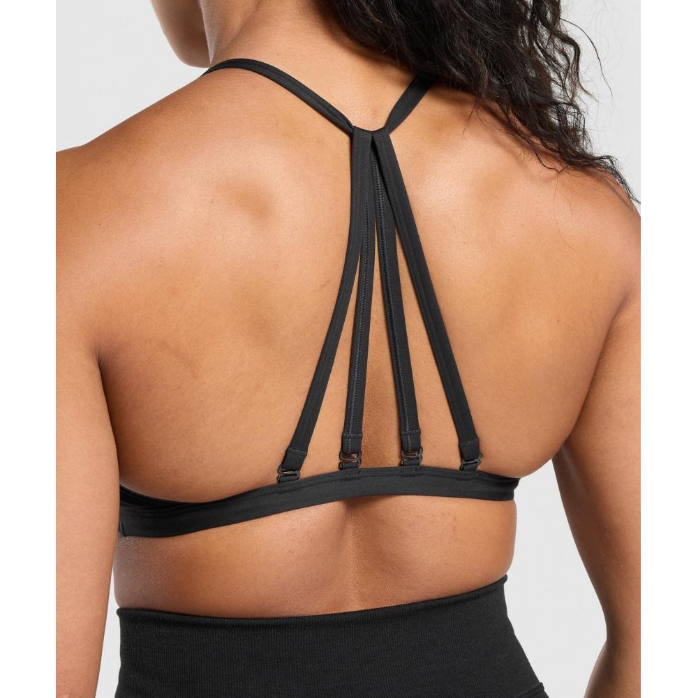 Gymshark Minimal Sports Bra Black B3a2j Bbbb
