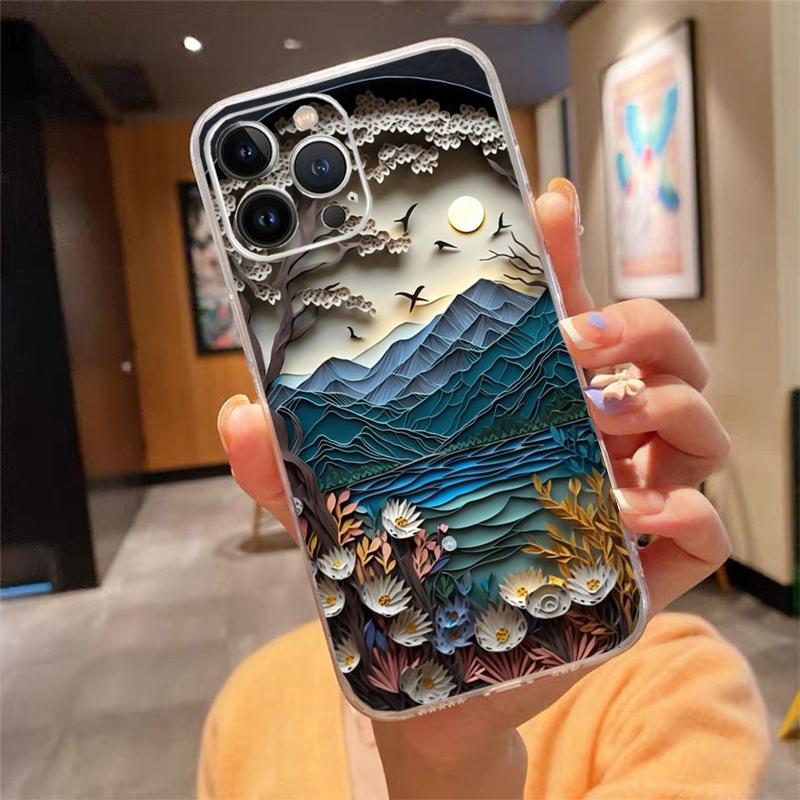 Landscape Art Phone Case For iphone 17 Pro Max Air 16 15 14 13 Pro Max 15 16 Pro 15Plus