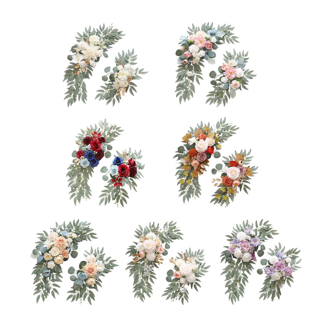 2x Wedding Arch Flowers Rustic Artificial Flowers for Reception Party Wall