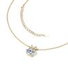 Classic 0.5CT-5CT D Moissanite Pendant Necklace Adjustable Chain 925 Silver for Women with 2CT 3CT 4CT Lab Diamond