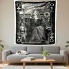 Queen of Clubs Tapestry Wall Hanging, Vintage Playing Card Art, Casino Wall Decor for Bedroom Living Room Dorm