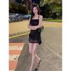 Summer French Haute Couture Beautiful Black Good-looking Tube Top Dress Pure Desire Temperament Waist Slim and Thin Short Skirt