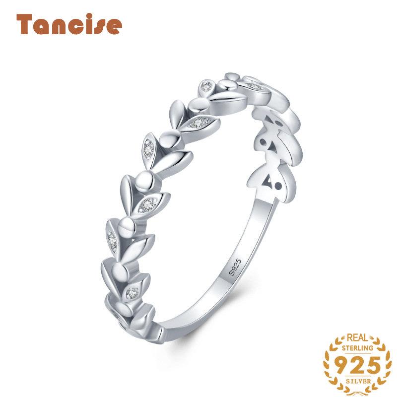 Tancise Anello in argento con zirconi classici Gioielli da donna Promessa di nozze Regalo per feste_voghion.com
