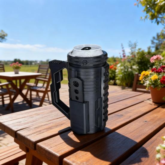 1/2Pcs Assault-Style Tactical Insulation Sleeve Portable Party Beverage Holder with Bottle Opener Beer Bottle 12oz Slim Cans Holder Men Gift