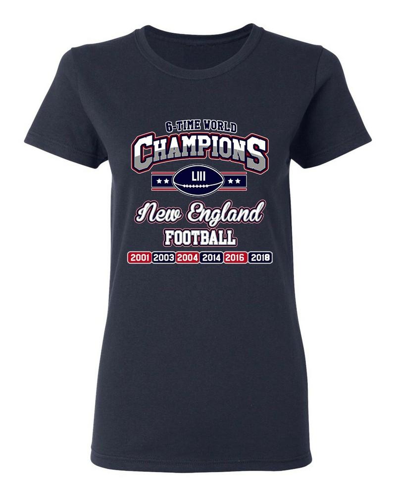 Ladies New World Champion 6-Time New England Football Sports DT T-Shirt Tee Unisex T-Shirt
