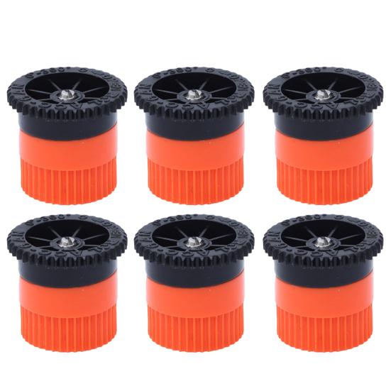 6 Pcs Variable Arc Nozzles Radius Sprinkler Heads Pop-up Sprinkler Replacement Nozzle Adjustable 0-360 Degrees Full Circle Pattern