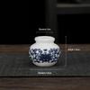 Mini Retro Blue & White Porcelain Hydroponic Pennywort Vase for Tea Ceremony Decoration