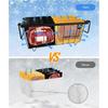 Pack of 5 Stackable Freezer Baskets Freezer Organizing Case Freezer Containers Metal Texture Suitable for Refrigerator