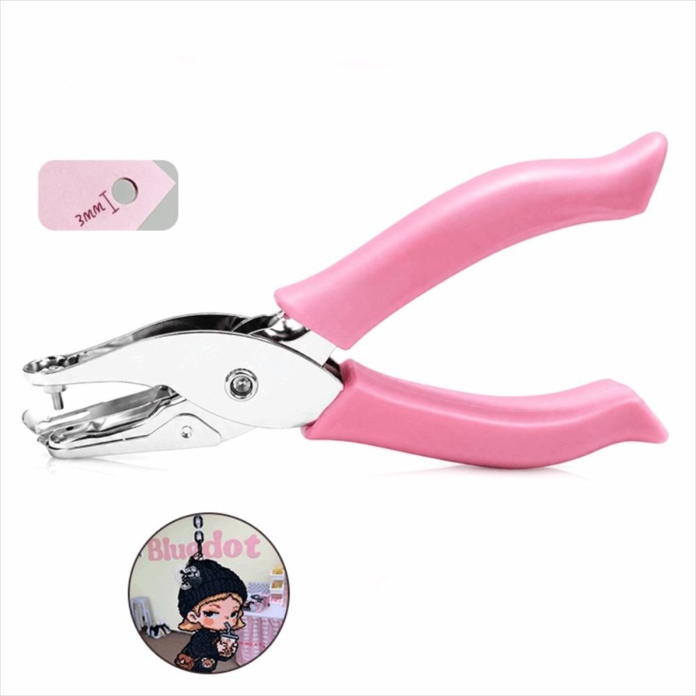 8 Sheet Capacity Handheld Hole Punch Metal Hole Punch Single Hole Puncher Greeting Cards