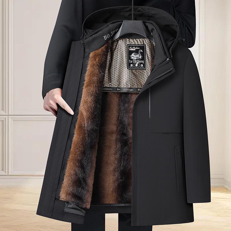 Men's 2025 Winter High-End Detachable Liner Goose Down Jacket