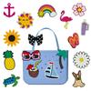 50 pièces Sac de Plage en EVA Bogg Bag Décoration, Charms pour Chaussures Crocs, Accessoires Amovibles