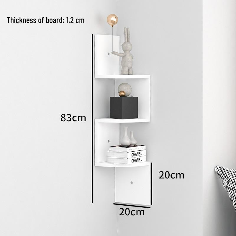 Wall-Mounted Multi-Layer Shelf: Corner Storage and Decoration for Bathroom, Bedroom, and Living Room.