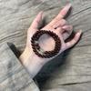 Handmade 6mm Sandalwood & Jade Bead Double Loop Bracelet, Retro New Chinese Ethnic Style Unisex Jewelry, Travel Souvenir