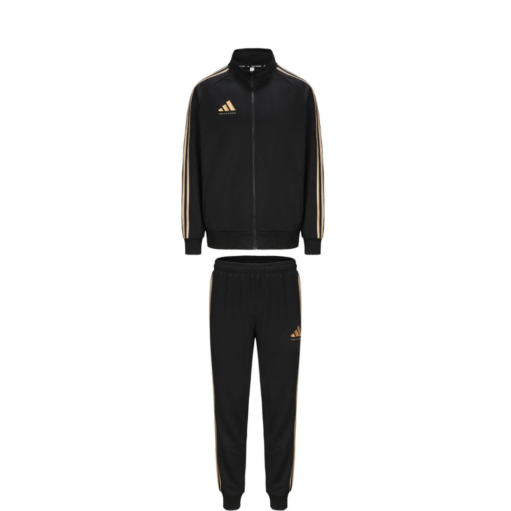 

Adidas Taekwondo Stand Collar Zip Long Sleeve Jacket Comfortable Cuffed Striped Pants Casual Sports Suit Unisex Sports Suit TR30JT-BG+TR30P1T-BG M