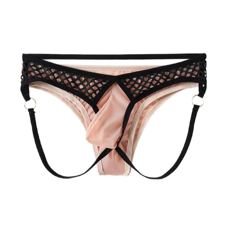 Pánské kalhotky sexy rybářská síťovina letní síťovina sex transparentní chlapecké tanga T-string kalhotky