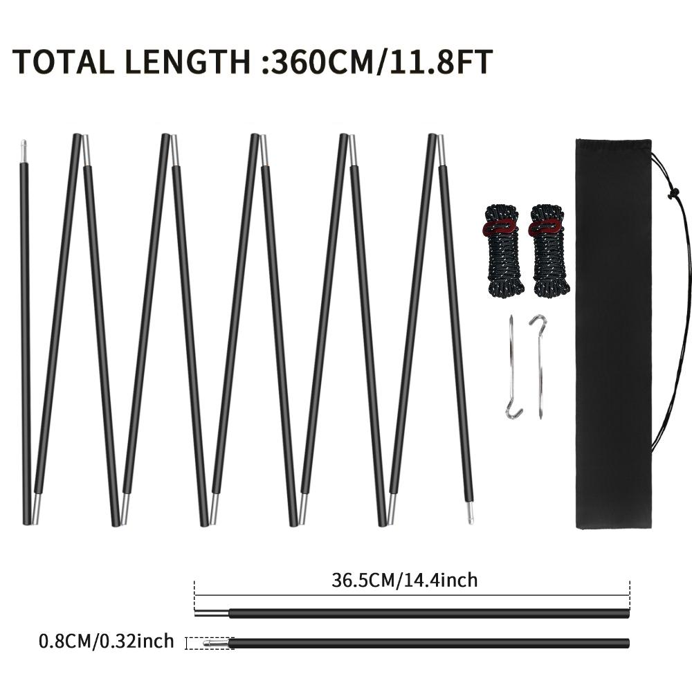 Aluminum Tent Poles Replacement Pre-Assembled Tent Poles Lightweight Tent Pole Repair Kit for Hiking Camping Backpacking Tent