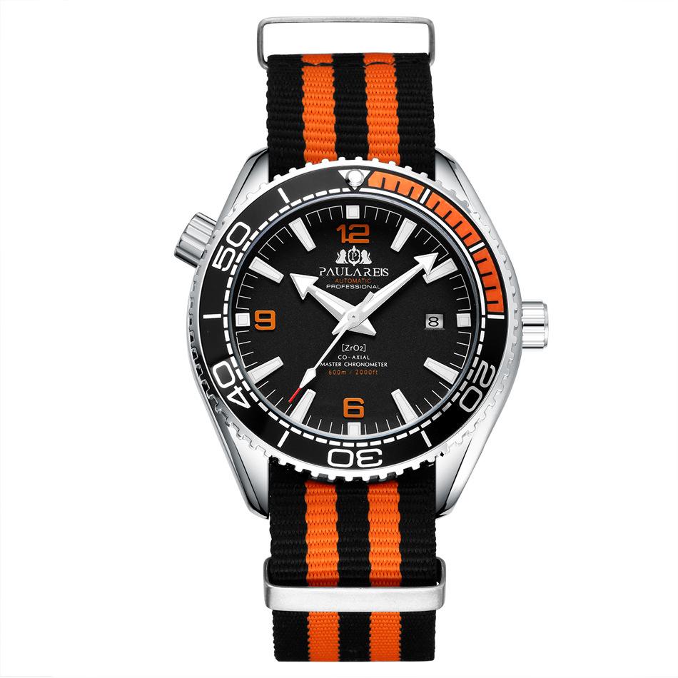 Paulareis Fully Automatic Mechanical Luminous Classic Canvas Strap Men's Watch