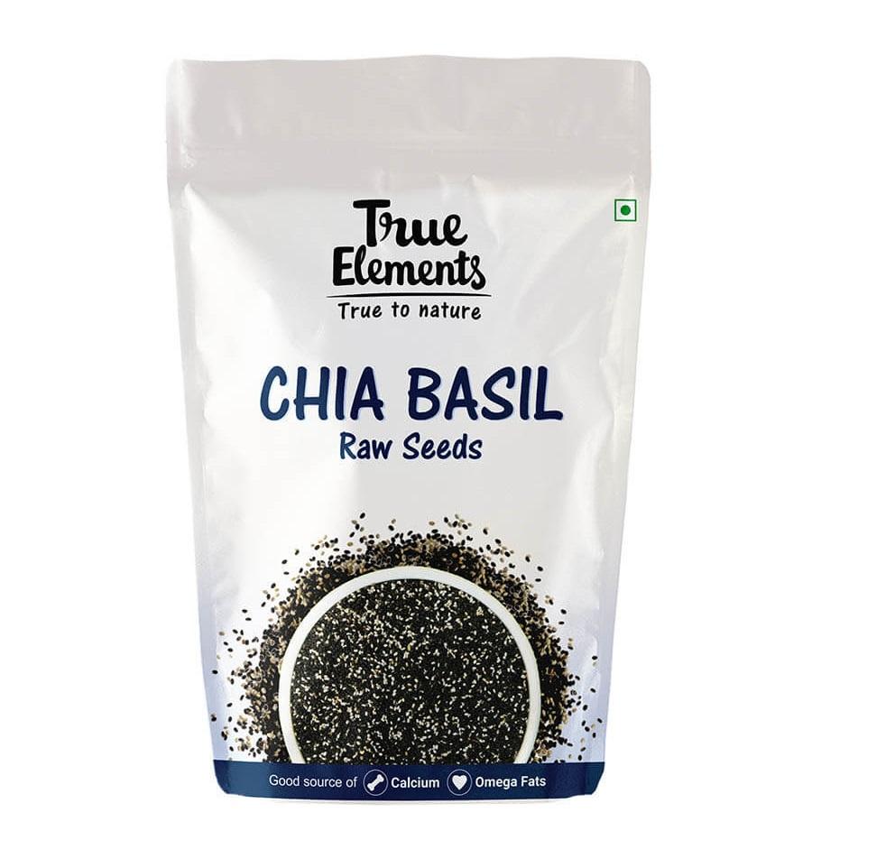 

Необработанные семена Чиа и Базилика (150 г), Raw Chia Basil Seeds, True Elements