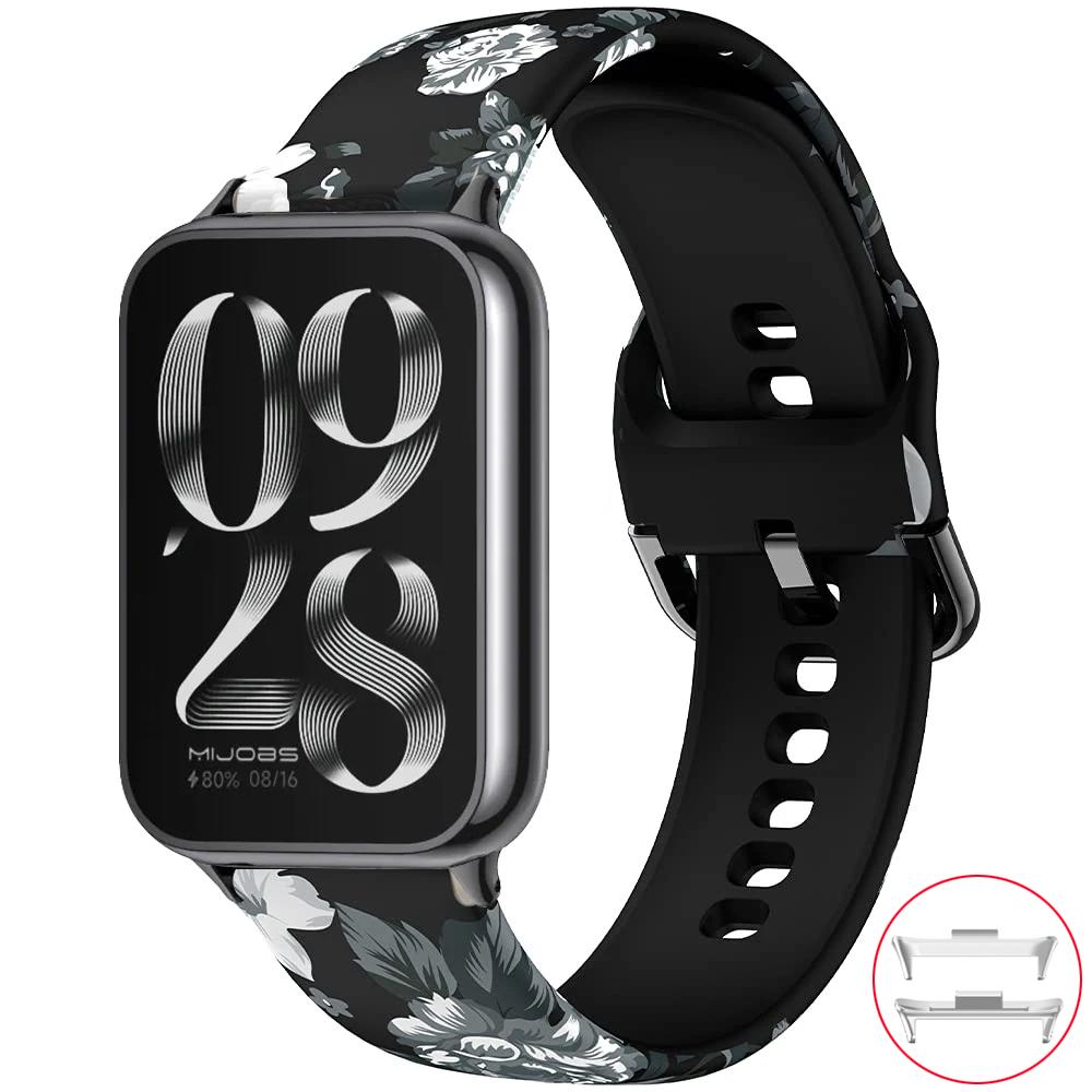 Druckarmband für Xiaomi Mi Band 8 9 Pro MiBand 8 Ersatz Silikon Smartwatch-Armband Armband correa Redmi watch 4 5 6 Armband