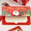 Surprise Money Gift Box Christmas Cash Envelopes, 6 Slots Foldable Holder, DIY Decorative Paper Pouch Holiday Card Booklet for Xmas Parties,