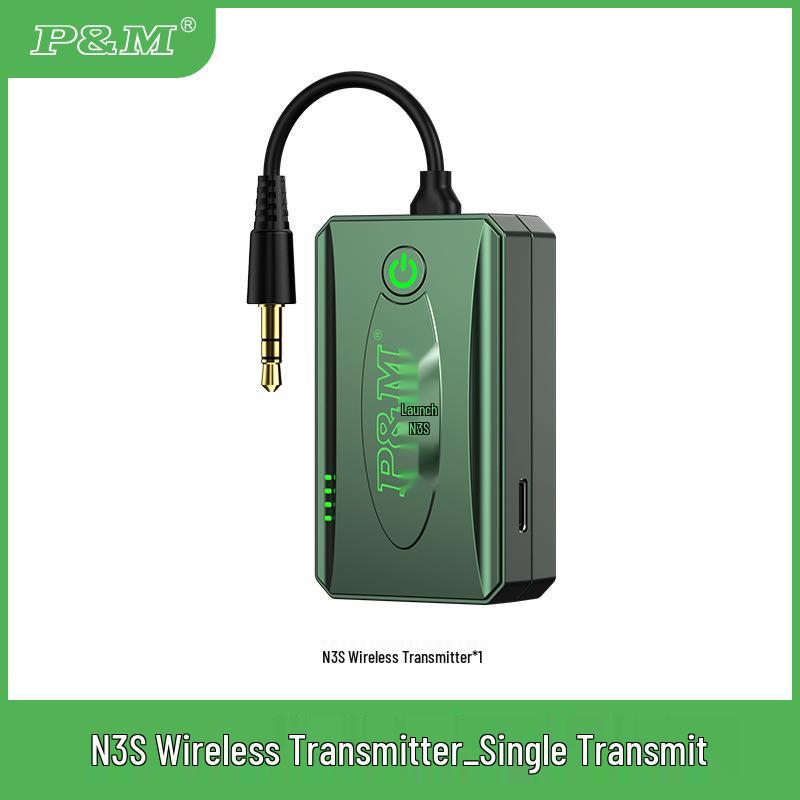 

PM N3S Wireless Neckband Earphones with Live Streaming Sound Card for Singing & Outdoor In-ear Monitoring
