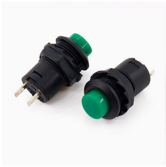 DS-428/427 Self-Locking Round Button Switch with Lock, Self-Reset 12MM, Red/Green/Yellow