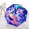 1pc Magic Potion Two Unicorns Automatic Opening and Closing UmbrellaPortable 3 Fold Small Umbrella for Men and Women.Z066