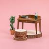 Tiny Study Desk 1/12 Miniature Model Realistic Dollhouses Accessory Creative Scene Building For Adults