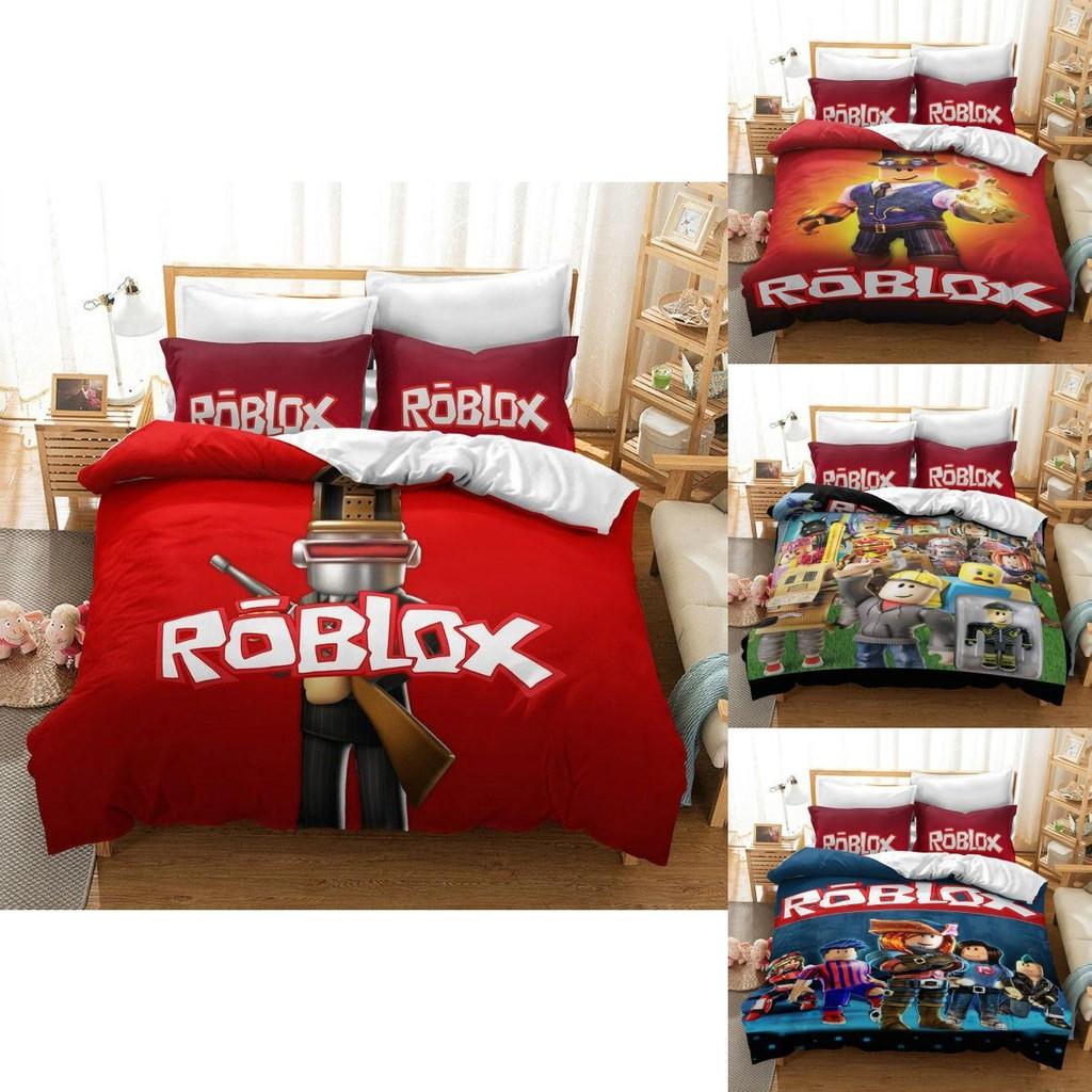 Luxurious 3d Printed Roblox Game Bedding Set With Soft Duvet Cover And Pillow Shams