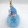 Cute Plush Car Keychain Sleep Doll Keychain Pendant