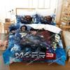 Stampa 3D Gioco Mass Effec Set Letto Ragazzi Ragazze Singolo Matrimoniale King Size Copripiumino Federa Letto ragazzi Adulto Tessile per la casa