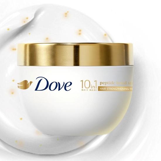 DOVE 10in1 Peptide Bond Strength Hair Treatment Mask 300 Ml |For Extremely Damaged Hair | with PROTEIN PEPTIDES Beads