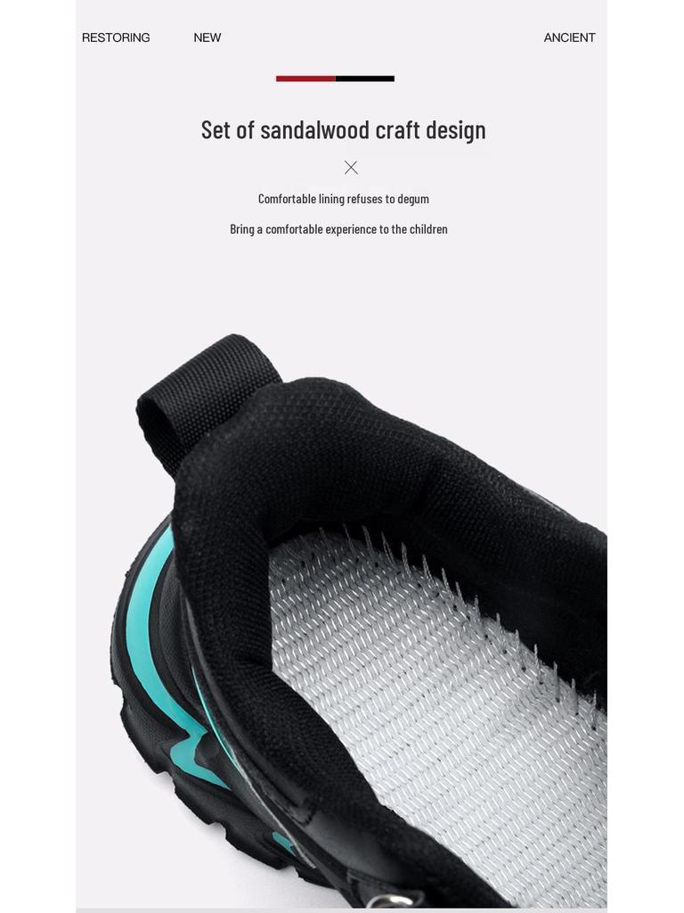 Dětské voděodolné protiskluzové kožené sportovní boty s magickou páskou pro chlapce