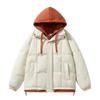 Men's fake two-piece jacket men's and women's winter new thickened warm bread clothes men's loose trend cotton clothes