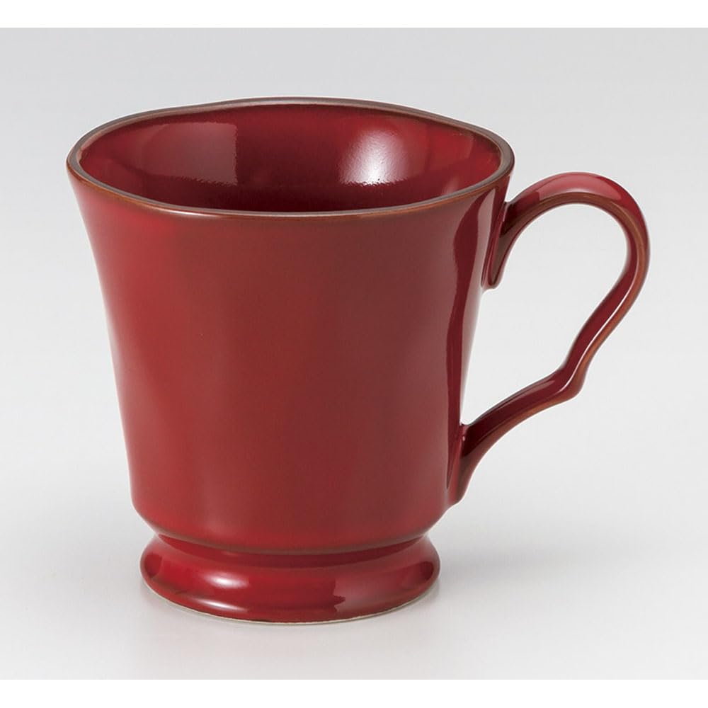 Yamashita Crafts Mino Ware La Ferme Red x x 109802 Mug, 12.2 9.3 9.4 cm, 290cc,